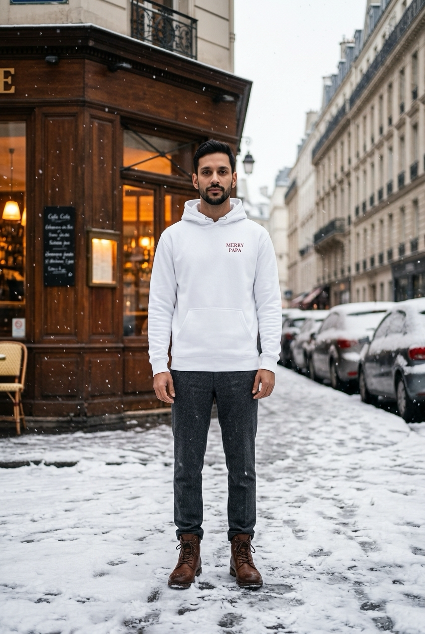 MERRY PAPA Hoodie – bedruckt