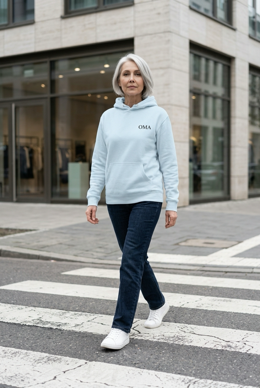 OMA Hoodie – schwarz bestickt