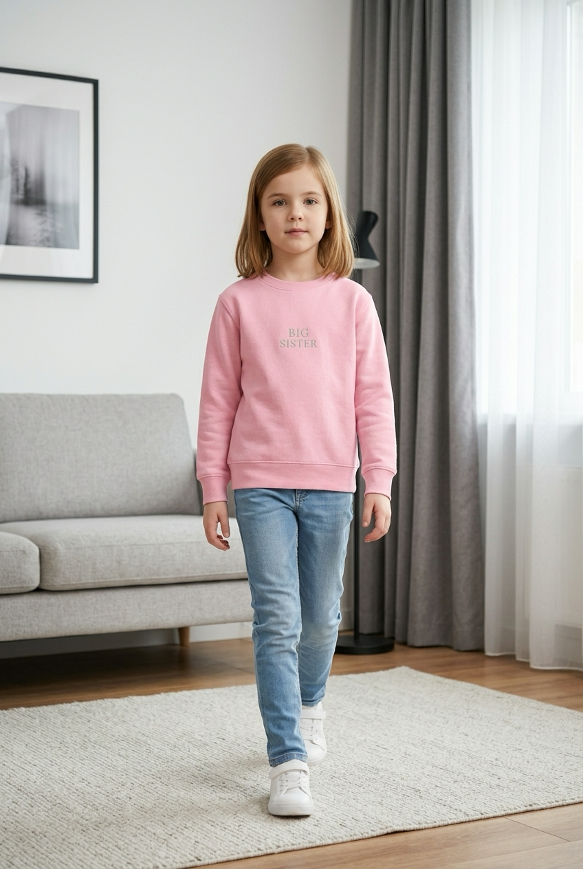 Kind im BIG SISTER Pullover