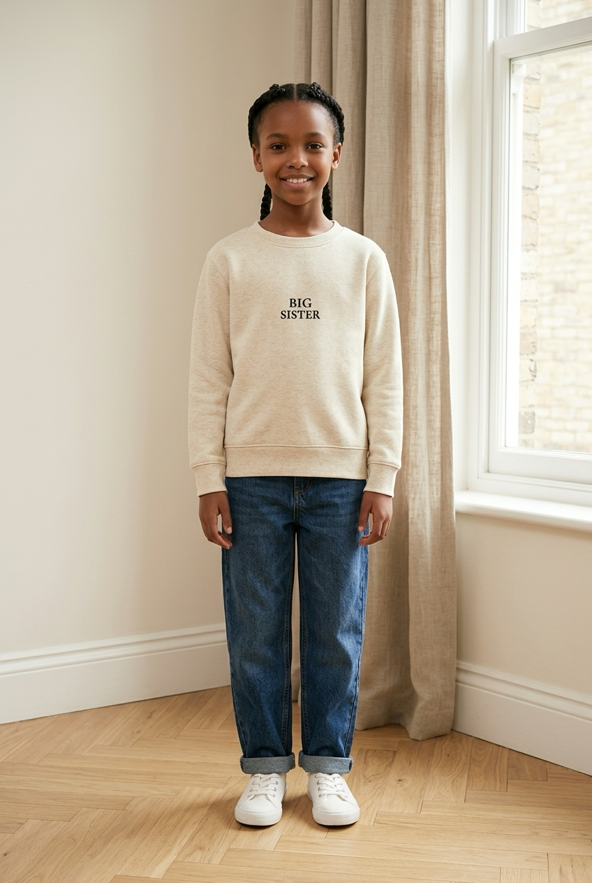BIG SISTER Pullover in Natur meliert