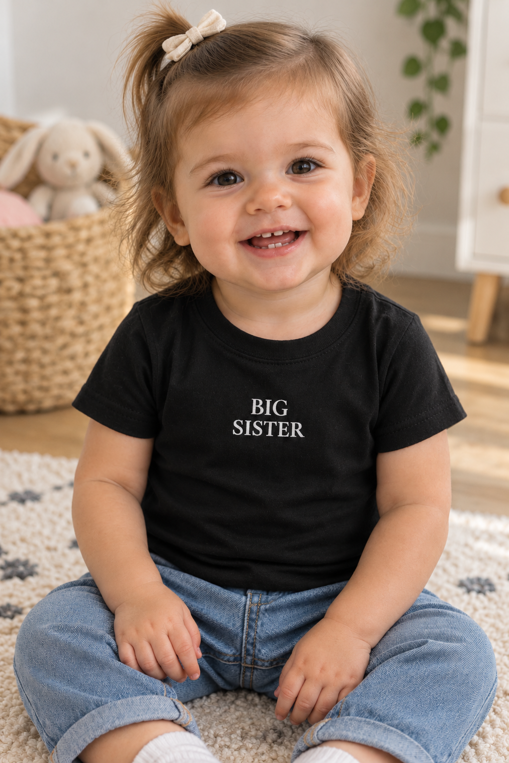 Baby im BIG SISTER T-Shirt