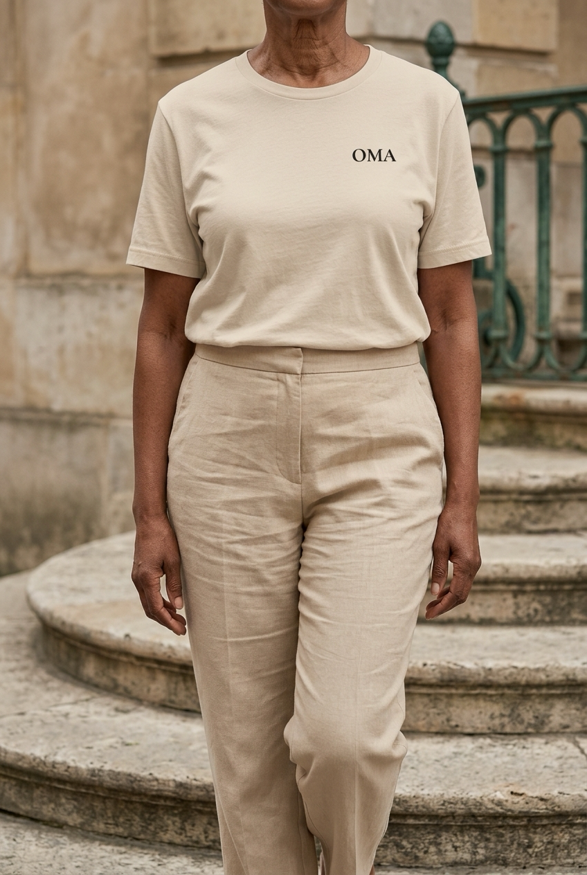 OMA Shirt – schwarz bestickt