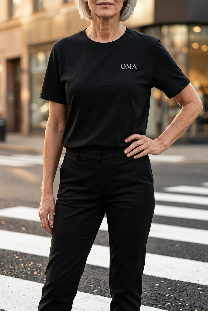 OMA Shirt – weiss bestickt