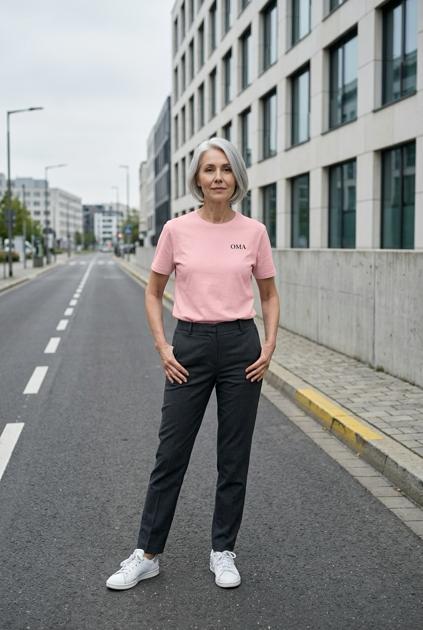 OMA Shirt – schwarz bestickt