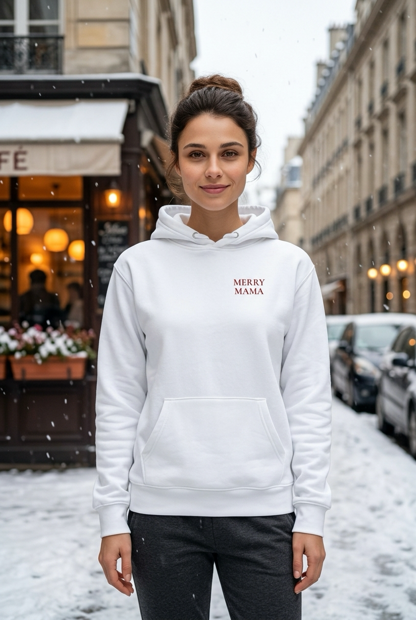 MERRY MAMA Hoodie – bedruckt
