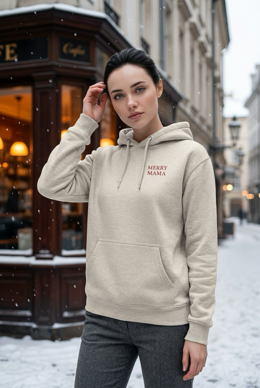 MERRY MAMA Hoodie – bedruckt