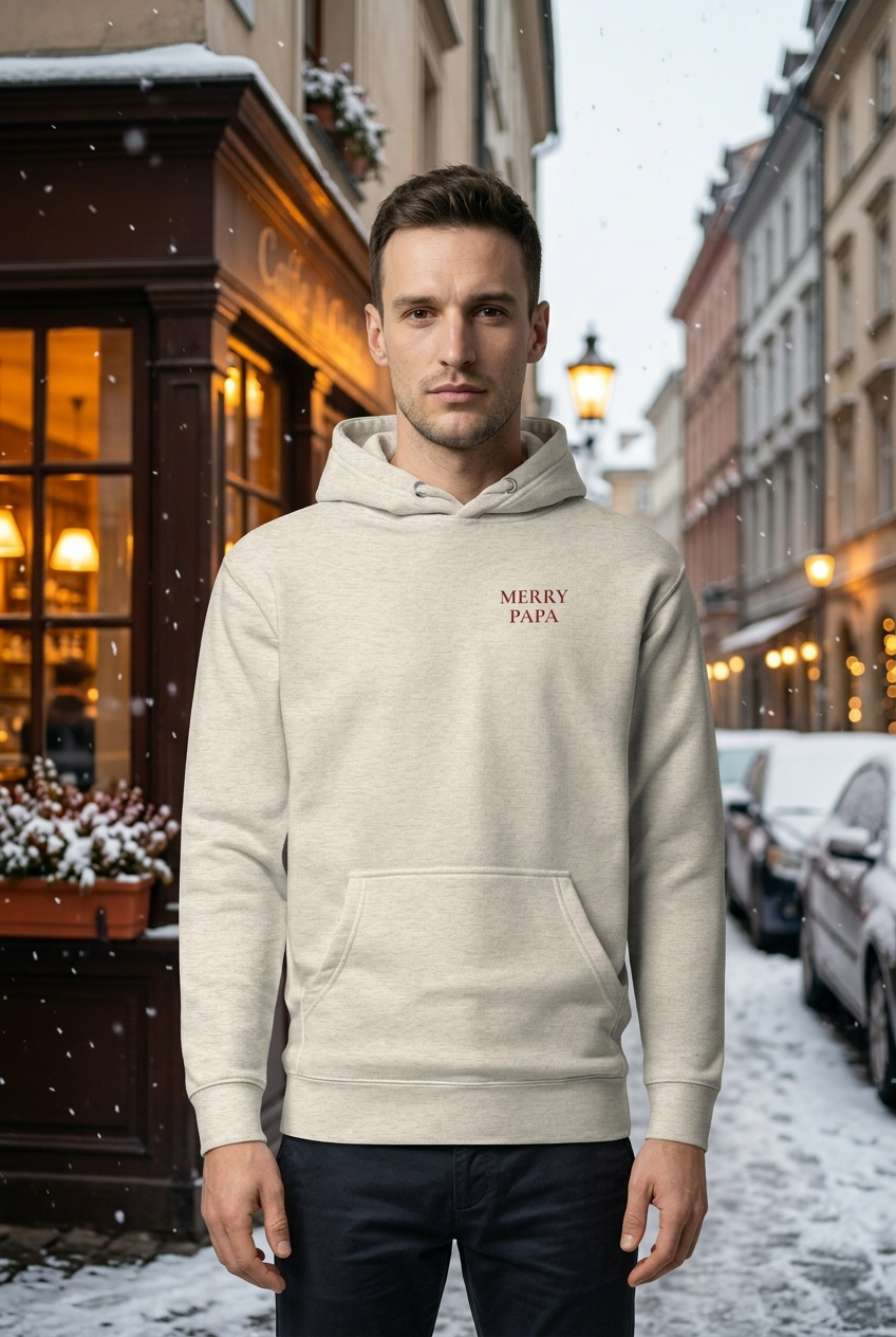MERRY PAPA Hoodie – bedruckt
