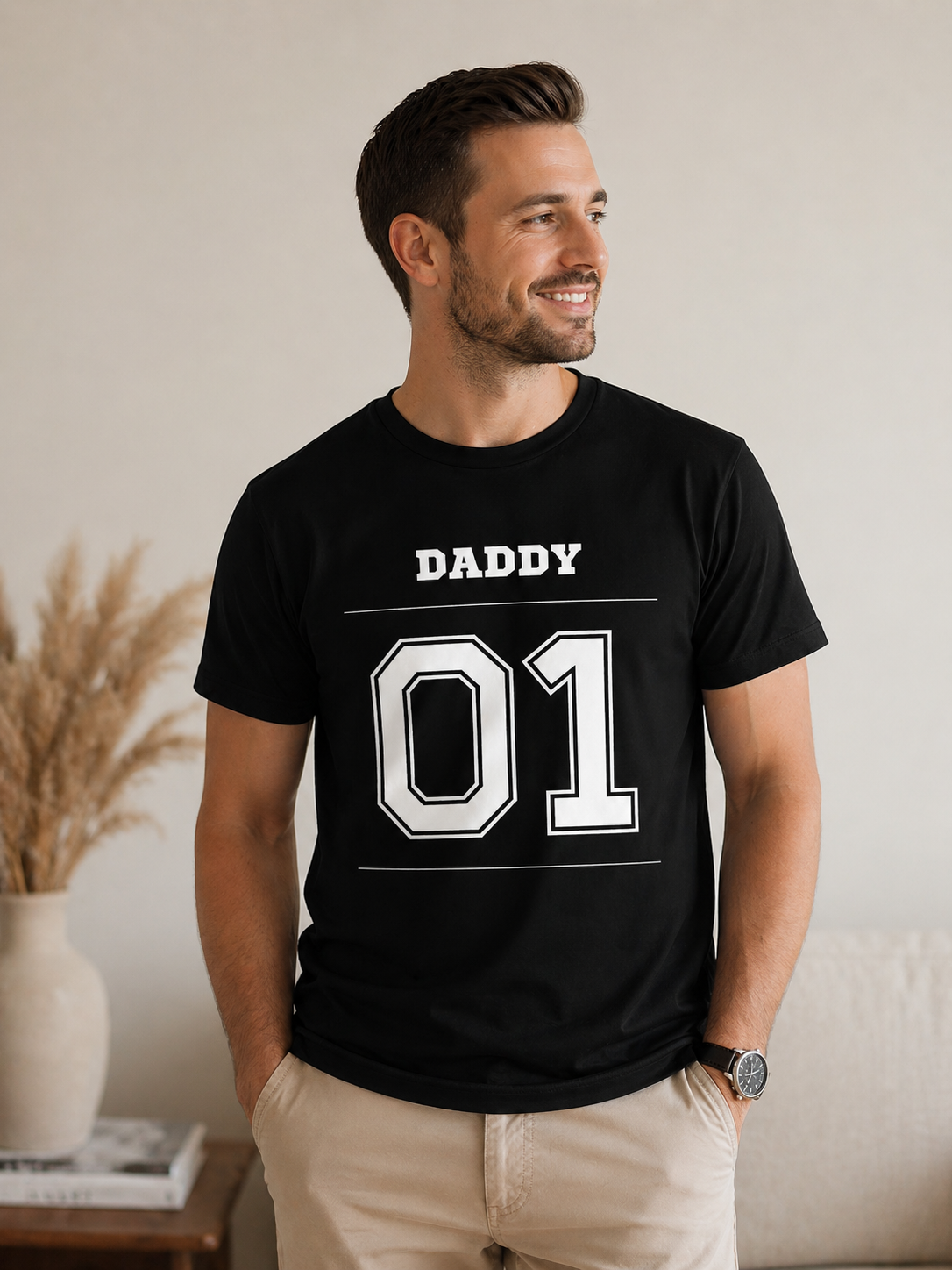 Daddy 01 | Matching Family Shirt - Schwarz