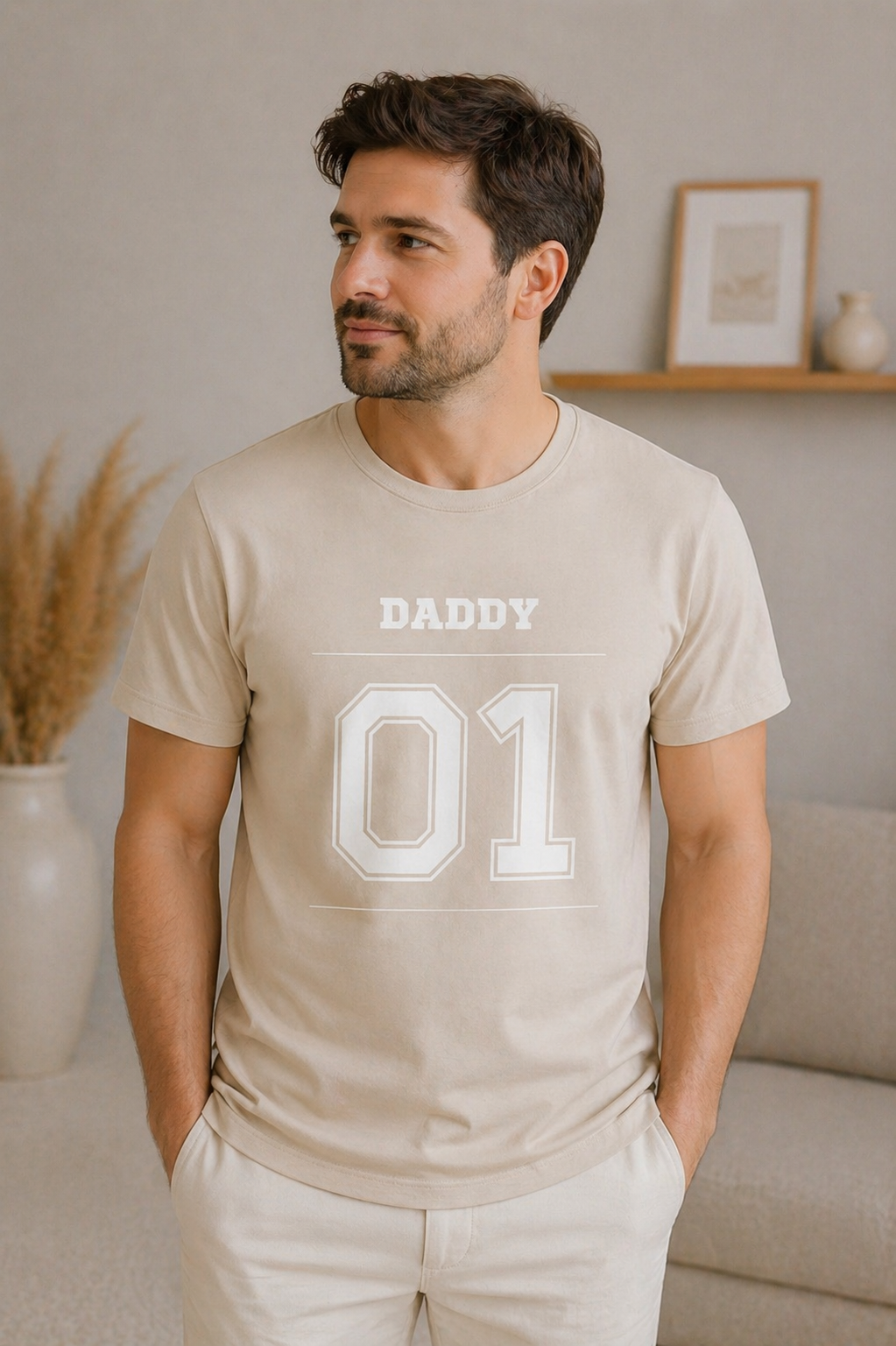 Daddy 01 | Matching Family Shirt - Beige
