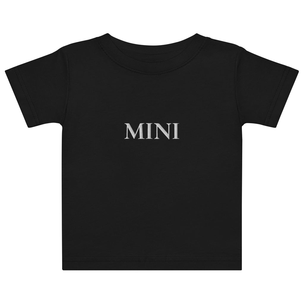 MINI Baby Shirt in Schwarz mit weisser Stickerei
