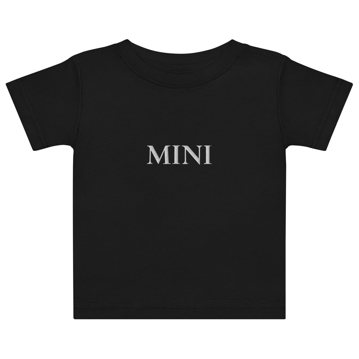 MINI Baby Shirt in Schwarz mit weisser Stickerei