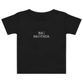BIG BROTHER Baby T-Shirt in Schwarz mit weisser Stickerei