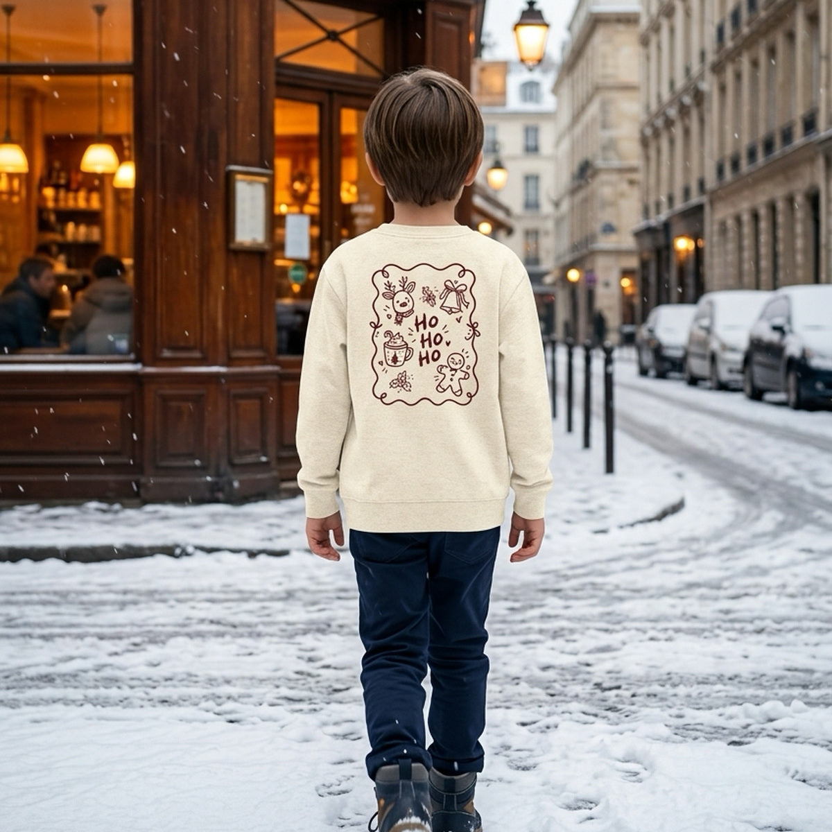 MERRY MINI Kinder Pullover, Rückenprint getragen
