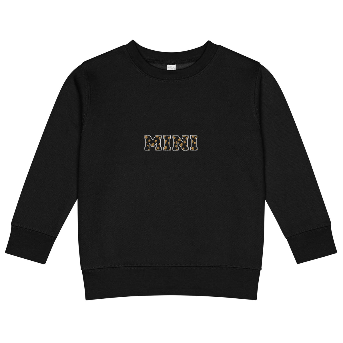 MINI Pullover Leo in Schwarz mit Leopardenschriftzug