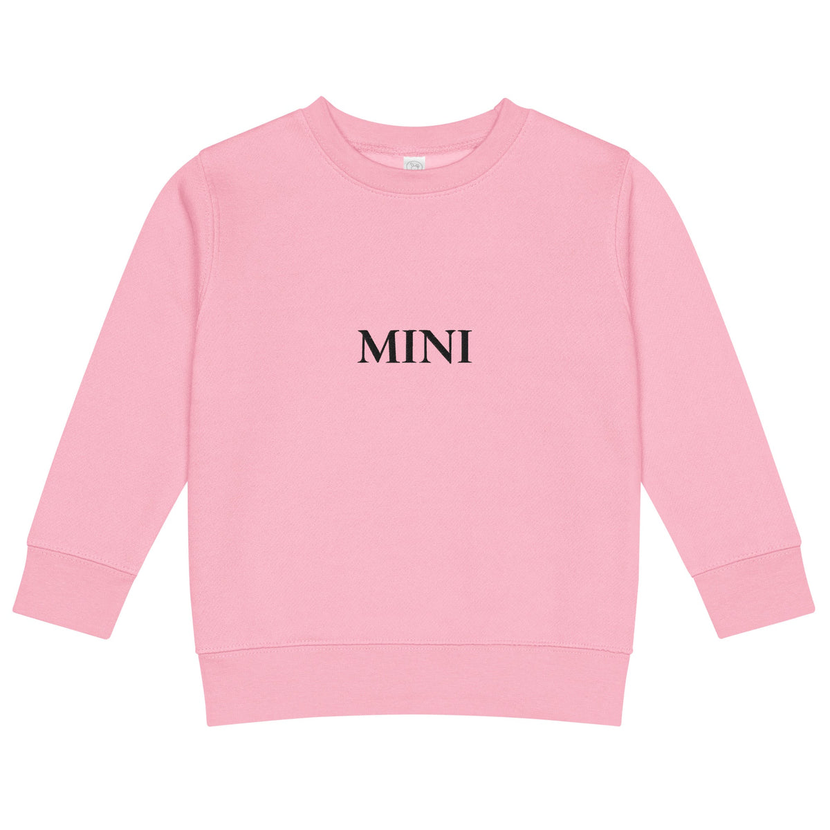 MINI Pullover in Pink mit schwarzer Stickerei