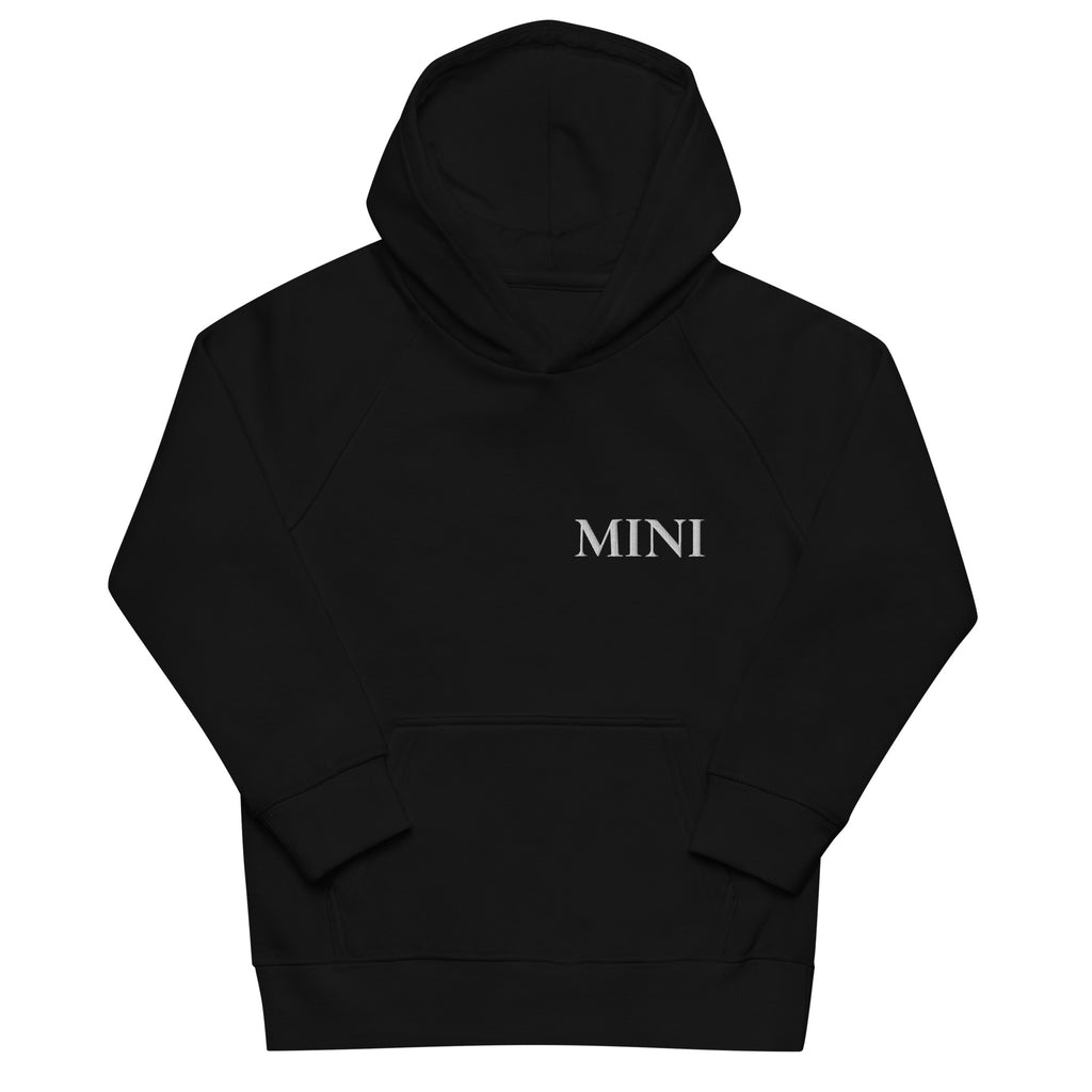 MINI Hoodie in Schwarz mit weisser Stickerei