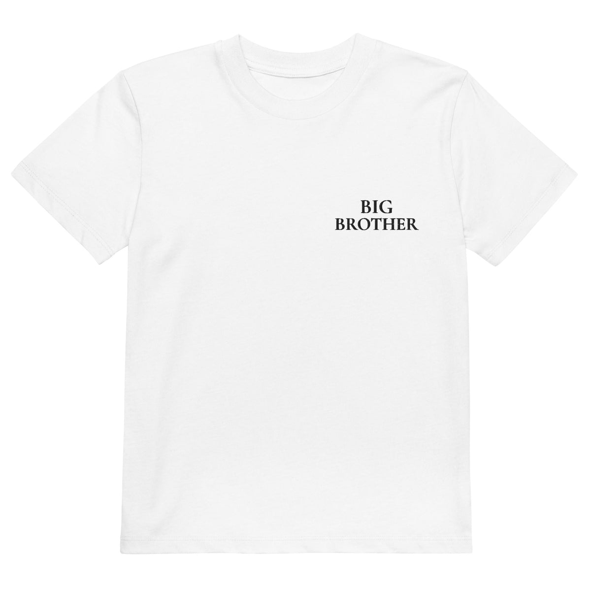 BIG BROTHER T-Shirt in Weiss mit schwarzer Stickerei