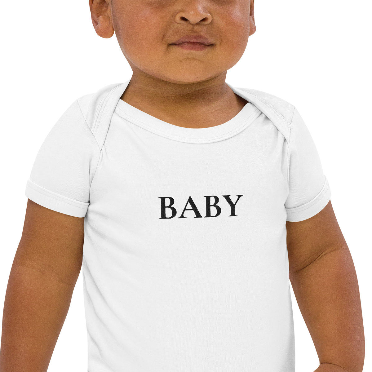 BABY Body – schwarz bestickt | bis 18M