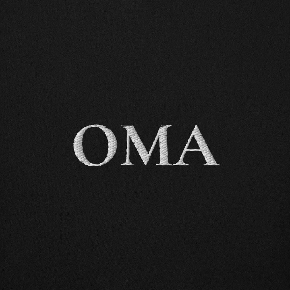 OMA Hoodie in Schwarz, Vorderansicht