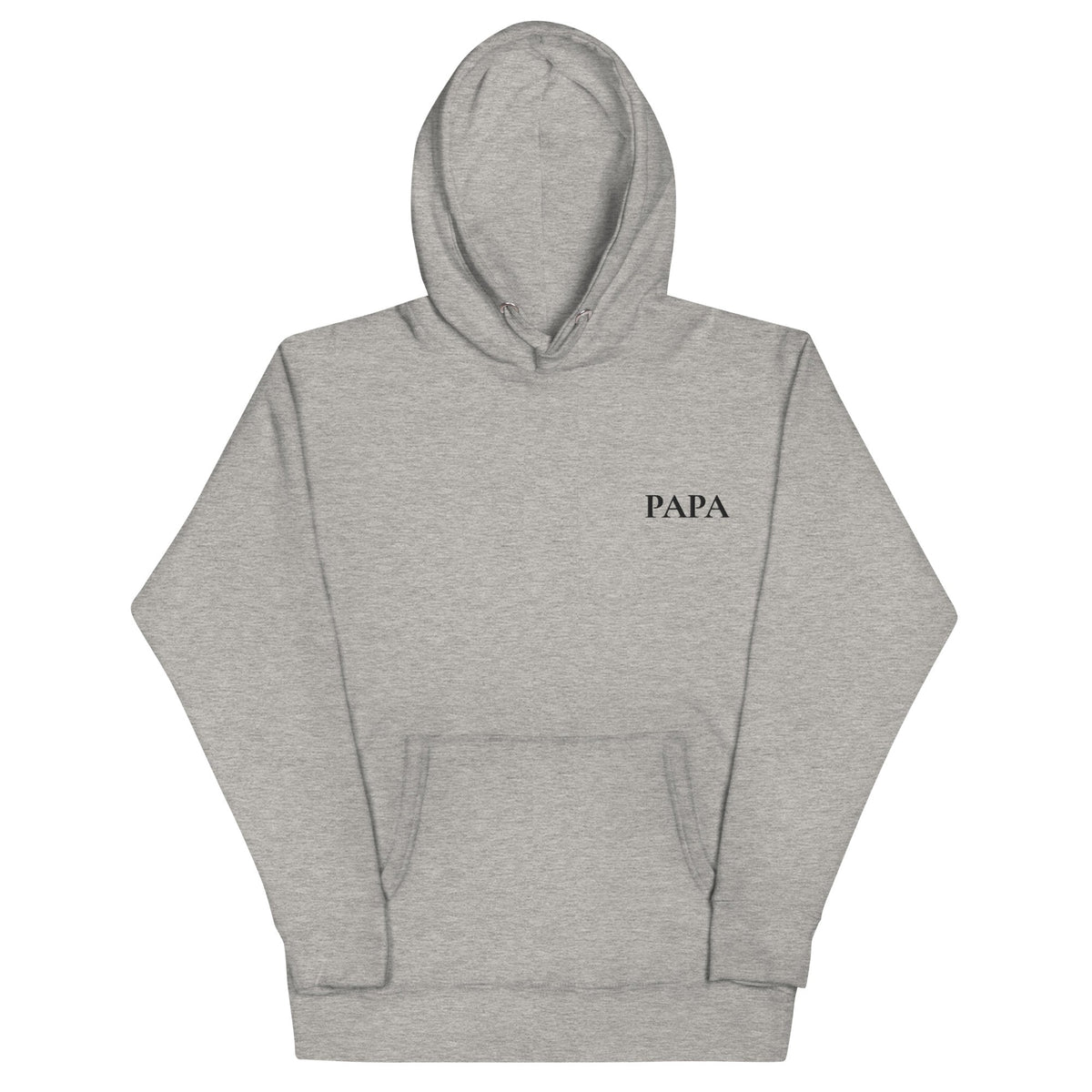 PAPA Hoodie in Anthrazit mit schwarzer Stickerei