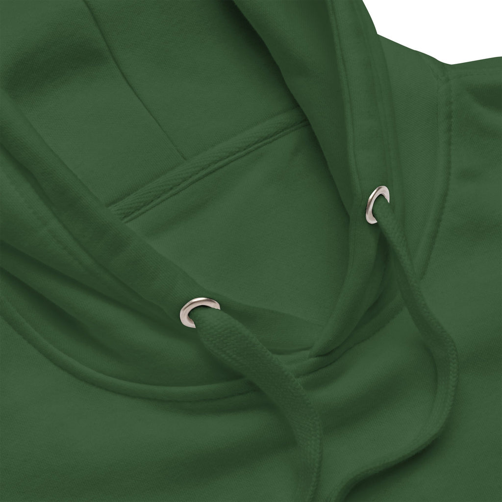 Kapuze und Kordel des OPA Hoodie in Waldgrün