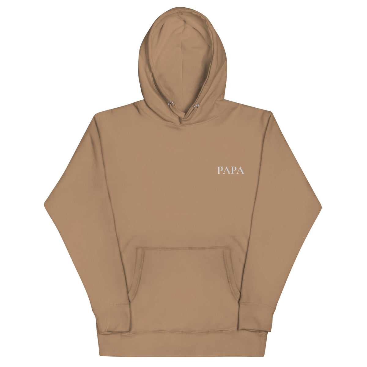 PAPA Hoodie in Latte mit schwarzer Stickerei
