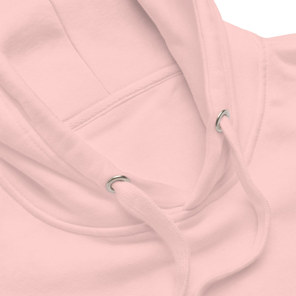 Kapuze und Kordel des OMA Hoodie in Rosa