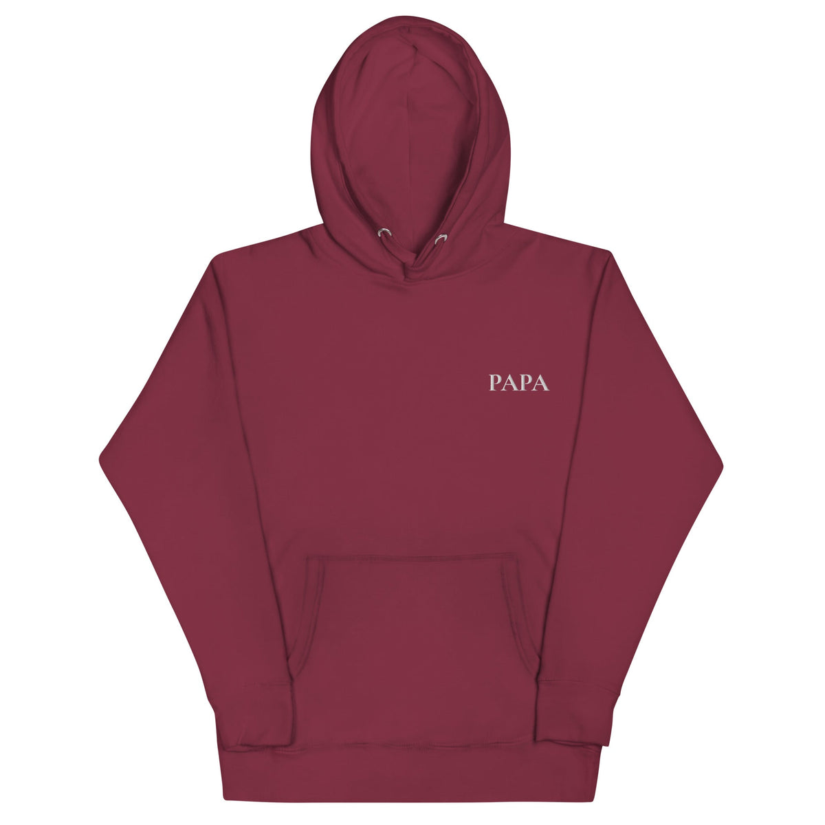 PAPA Hoodie in Bordeaux mit weisser Stickerei