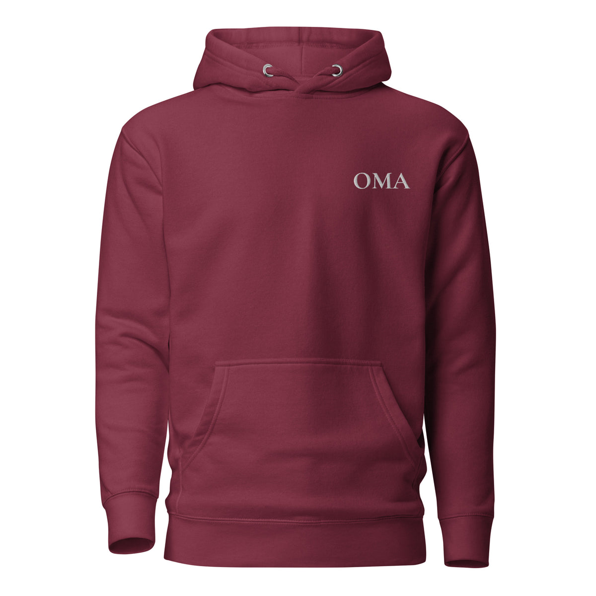 OMA Hoodie – weiss bestickt