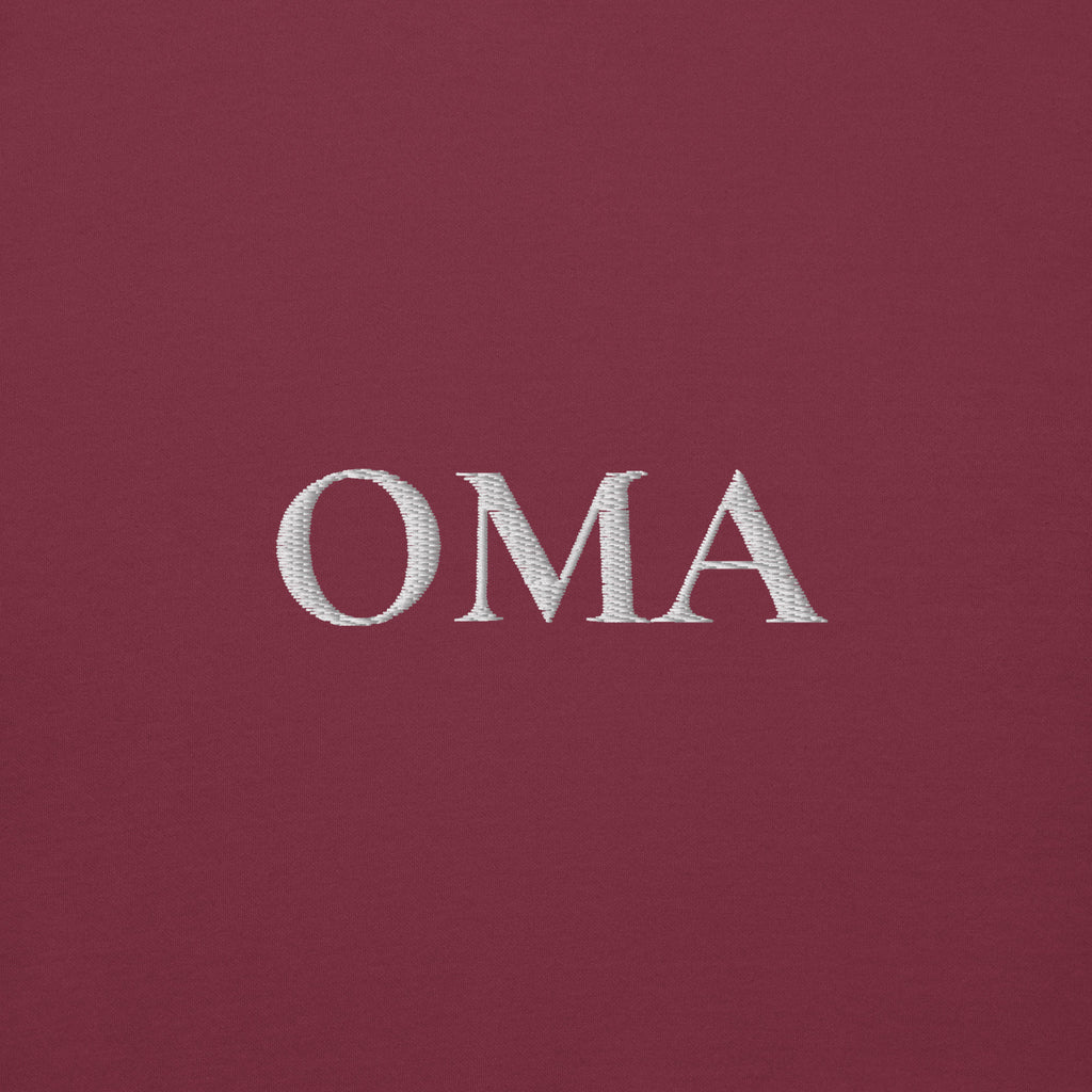 OMA Hoodie in Bordeaux, Vorderansicht