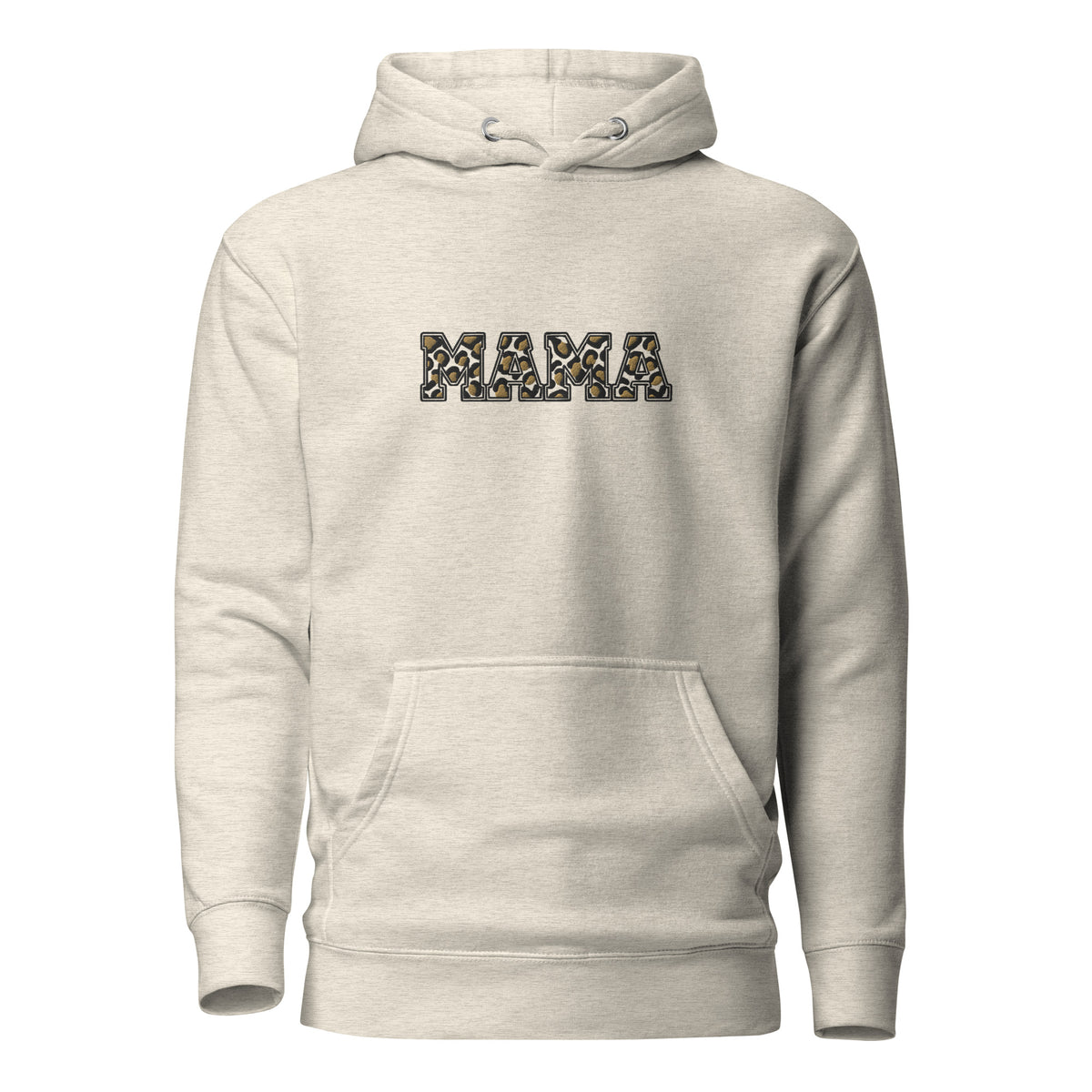 MAMA Hoodie Leo in Oatmeal Heather – Vorderansicht