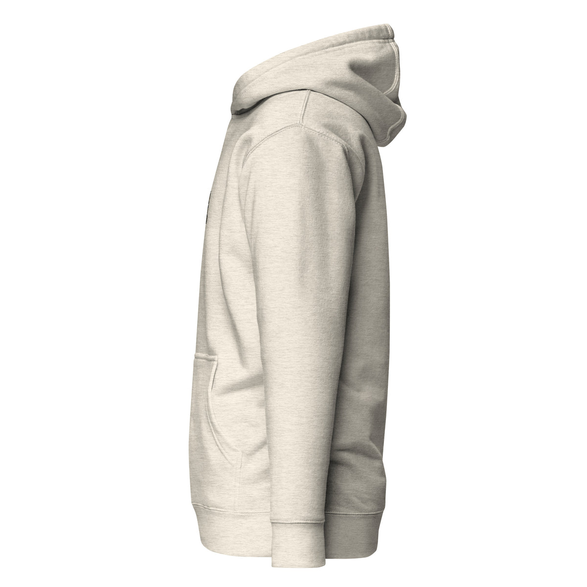 MOM Hoodie Leo in Oatmeal Heather – Seitenansicht links
