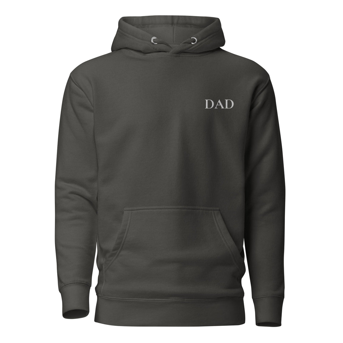 DAD Hoodie in Vintage Black mit weisser Stickerei