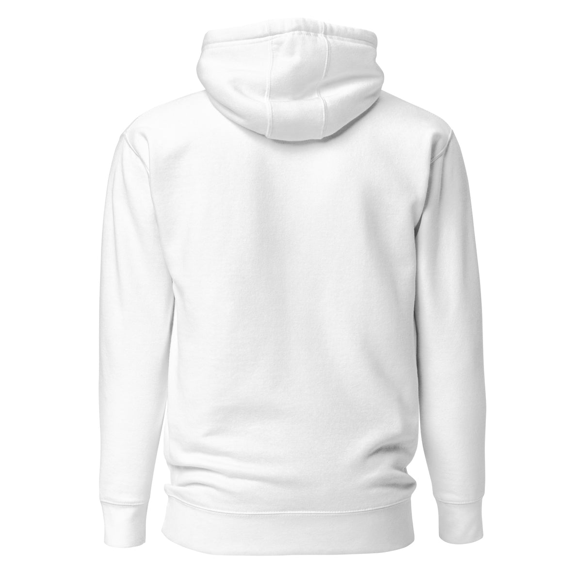 MOM Hoodie Leo in Weiss – Rückansicht