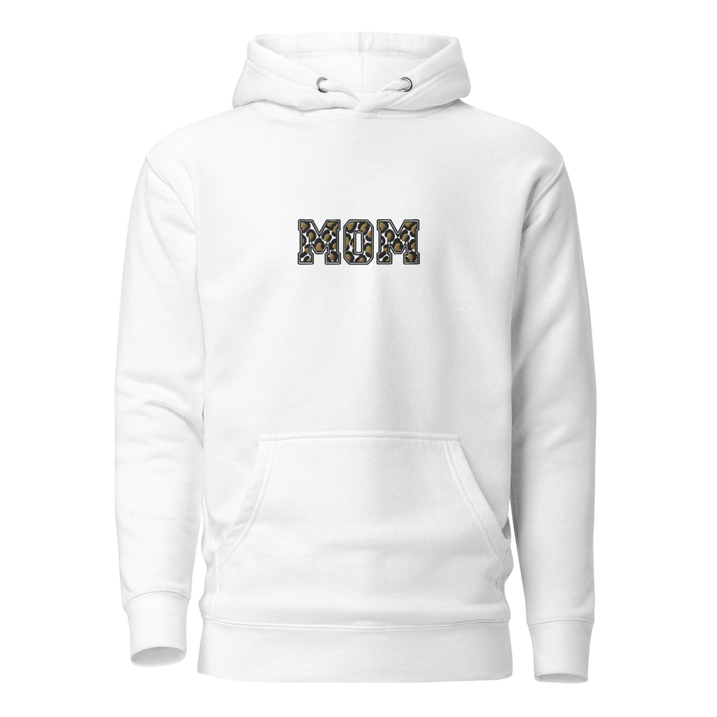 MOM Hoodie Leo in Weiss – Vorderansicht