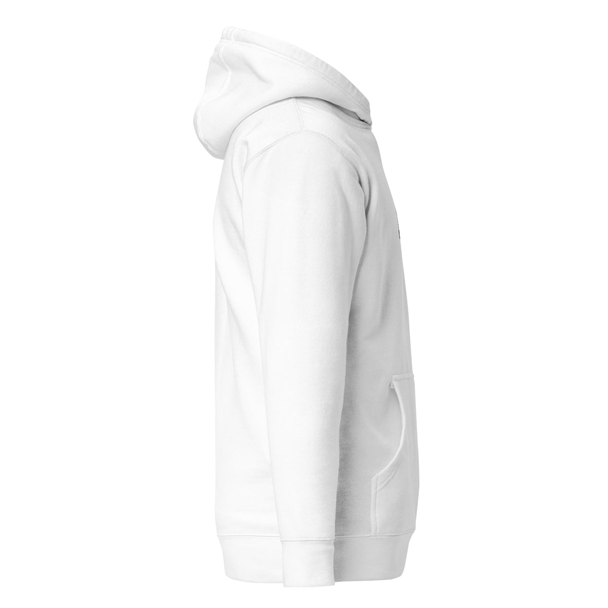 MOM Hoodie Leo in Weiss – Seitenansicht rechts