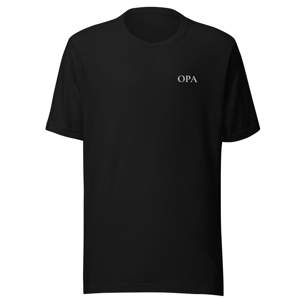 OPA Shirt in Schwarz mit weisser Stickerei