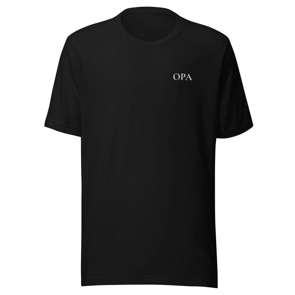 OPA Shirt in Schwarz mit weisser Stickerei