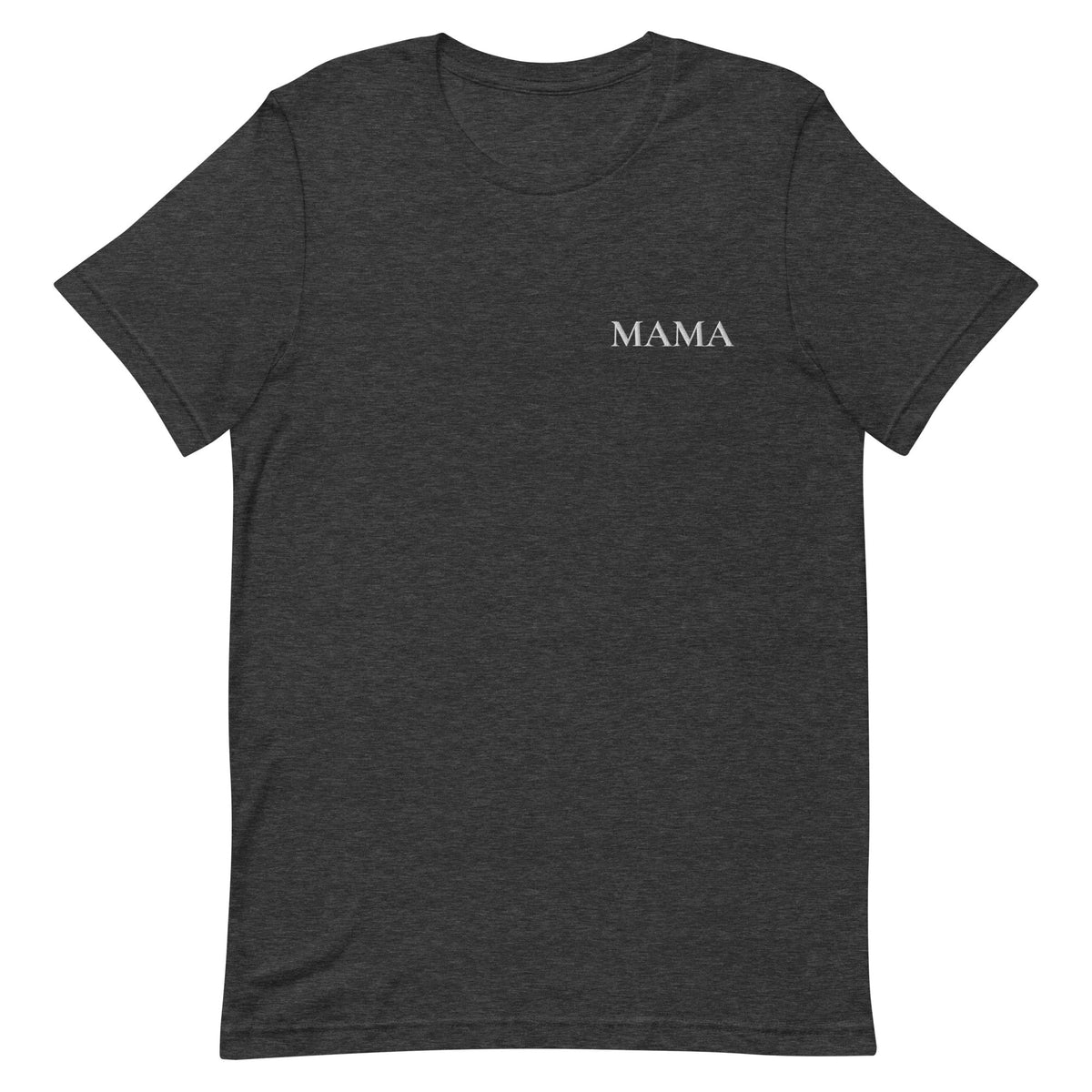 MAMA Shirt in Anthrazit meliert mit weisser Stickerei