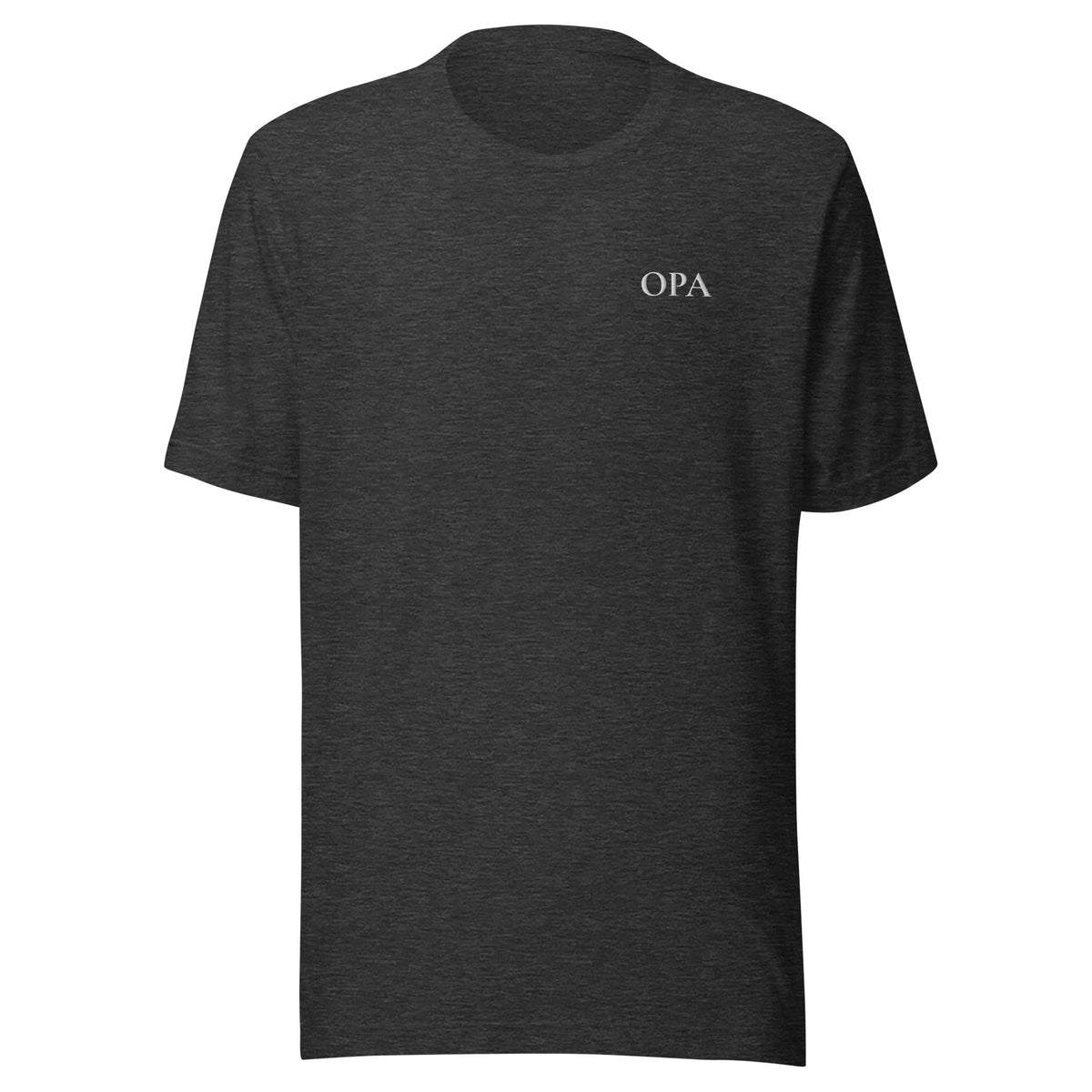 OPA Shirt in Anthrazit meliert mit weisser Stickerei