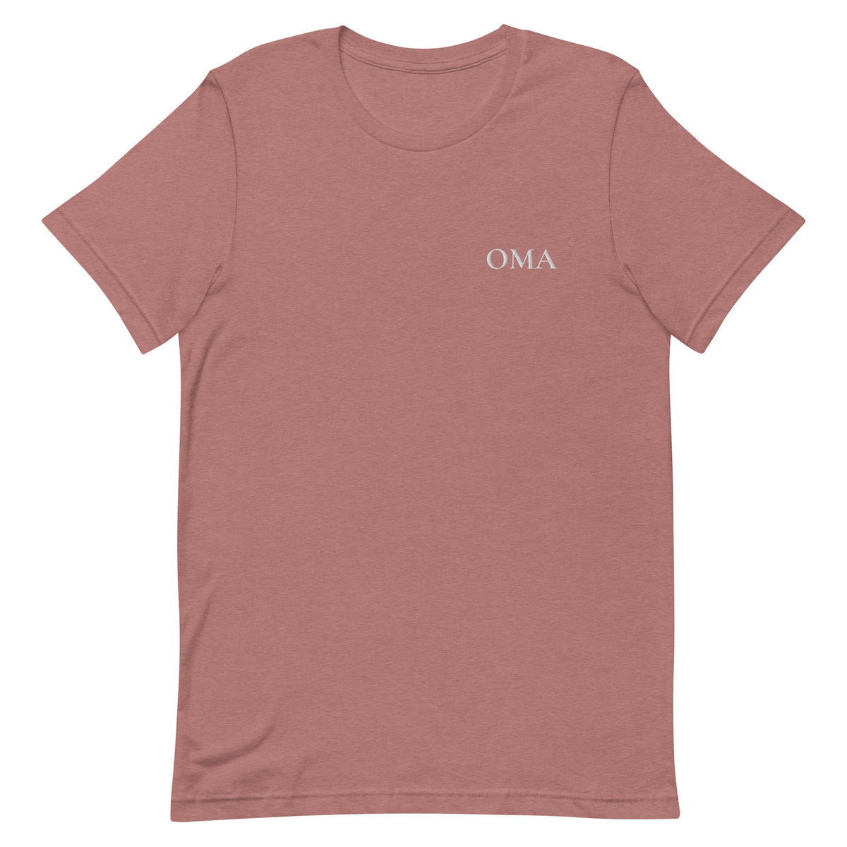 OMA Shirt in Altrosa meliert mit weisser Stickerei