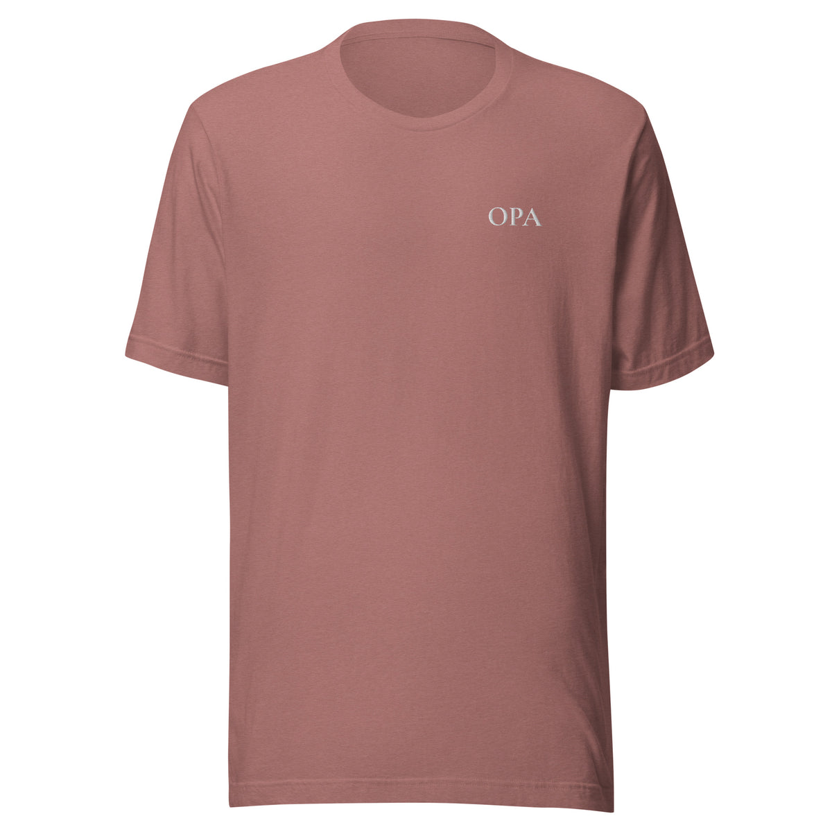 OPA Shirt in Altrosa meliert mit weisser Stickerei