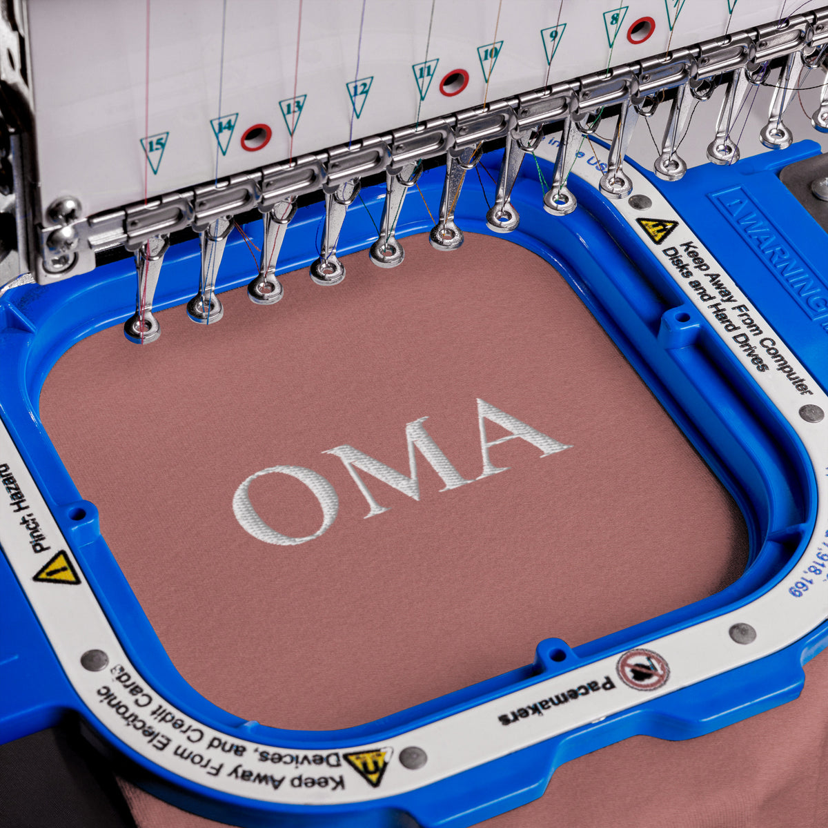 OMA Shirt in Altrosa meliert mit weisser Stickerei