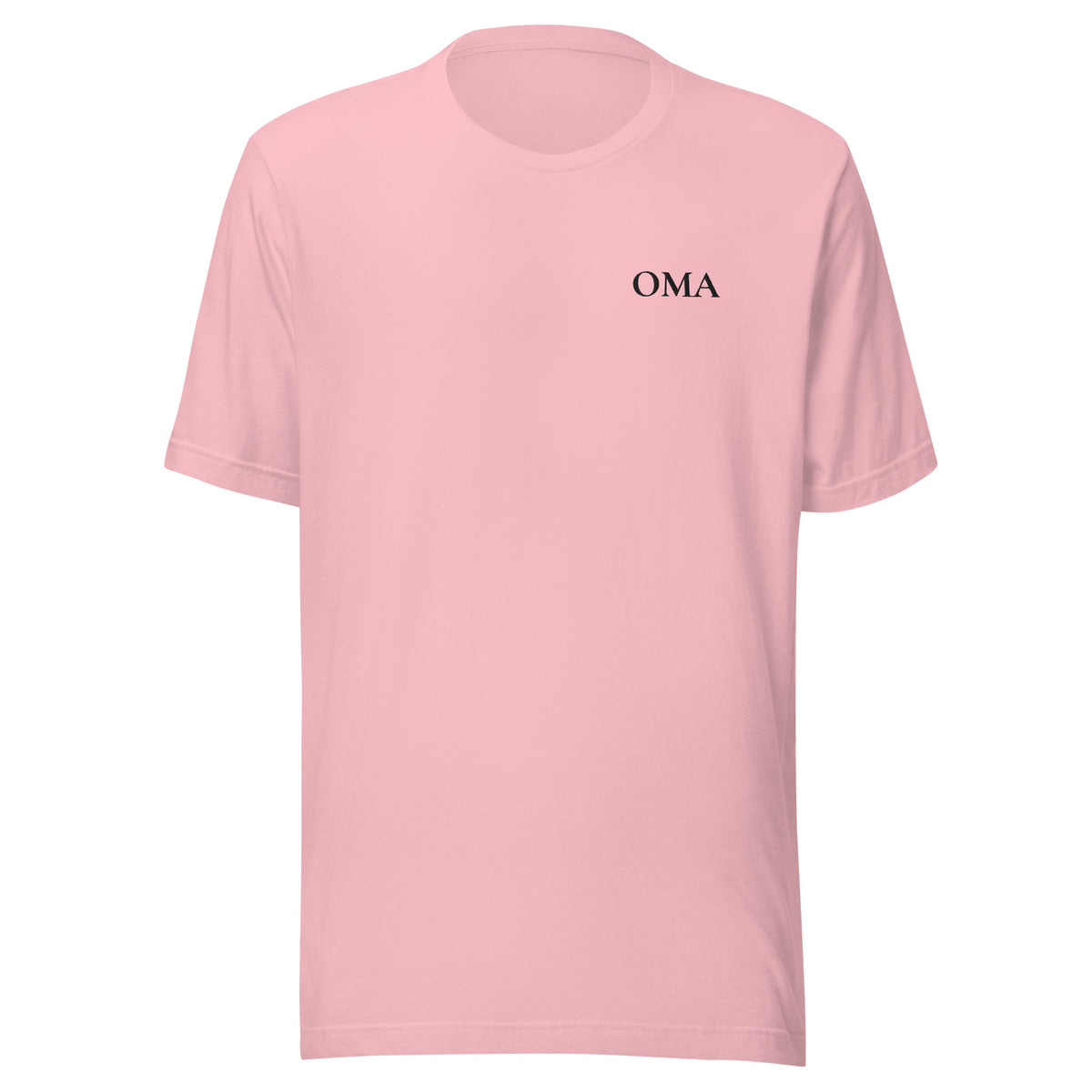 OMA Shirt in Rosa mit schwarzer Stickerei