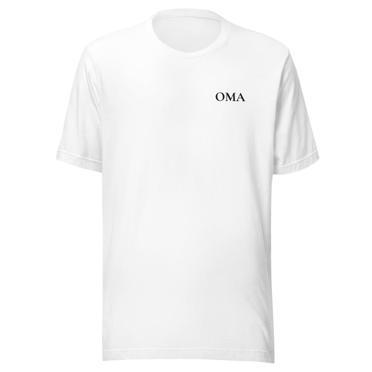 OMA Shirt in Weiss mit schwarzer Stickerei
